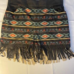 Fashion Express size L Black and Gold Elastic Shorts